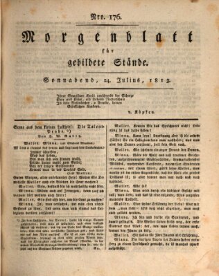 Morgenblatt für gebildete Stände Samstag 24. Juli 1813