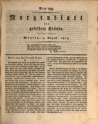 Morgenblatt für gebildete Stände Montag 9. August 1813