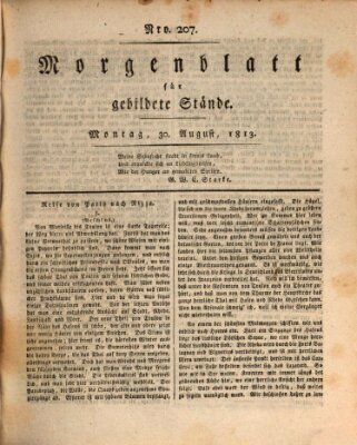 Morgenblatt für gebildete Stände Montag 30. August 1813