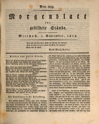 Morgenblatt für gebildete Stände Mittwoch 1. September 1813