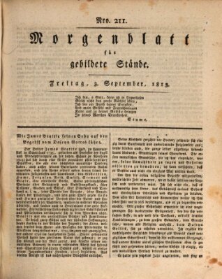 Morgenblatt für gebildete Stände Freitag 3. September 1813