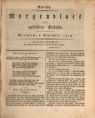 Morgenblatt für gebildete Stände Mittwoch 8. September 1813