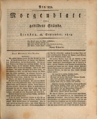 Morgenblatt für gebildete Stände Dienstag 28. September 1813