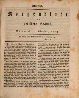 Morgenblatt für gebildete Stände Mittwoch 13. Oktober 1813