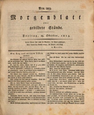 Morgenblatt für gebildete Stände Freitag 29. Oktober 1813