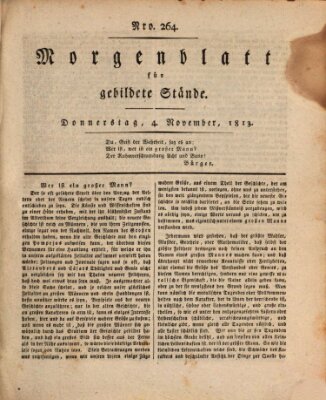 Morgenblatt für gebildete Stände Donnerstag 4. November 1813