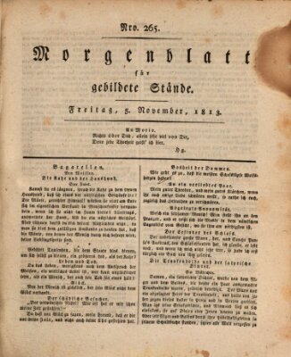 Morgenblatt für gebildete Stände Freitag 5. November 1813