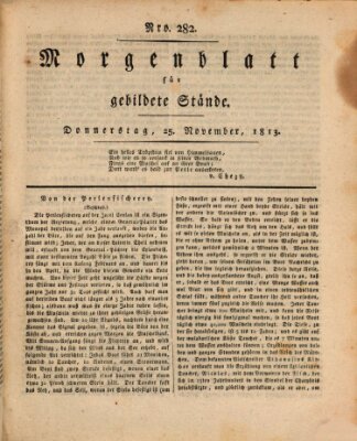 Morgenblatt für gebildete Stände Donnerstag 25. November 1813