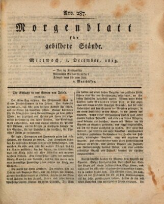 Morgenblatt für gebildete Stände Mittwoch 1. Dezember 1813