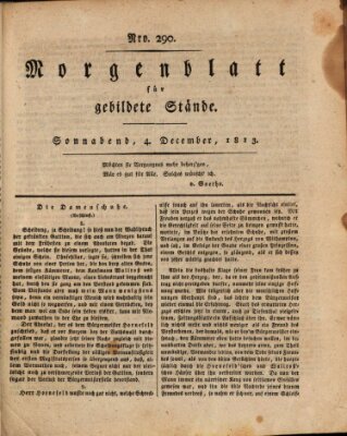 Morgenblatt für gebildete Stände Samstag 4. Dezember 1813