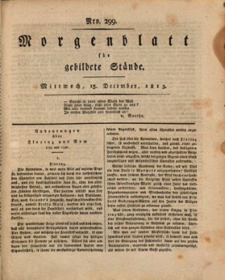 Morgenblatt für gebildete Stände Mittwoch 15. Dezember 1813