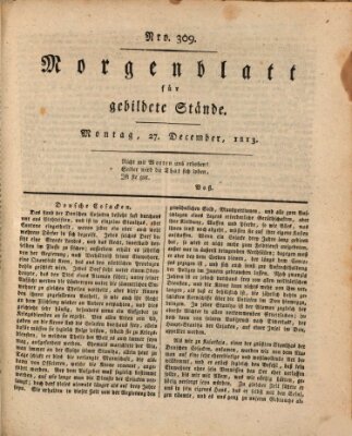 Morgenblatt für gebildete Stände Montag 27. Dezember 1813