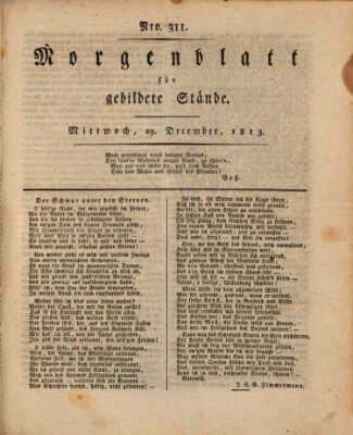 Morgenblatt für gebildete Stände Mittwoch 29. Dezember 1813