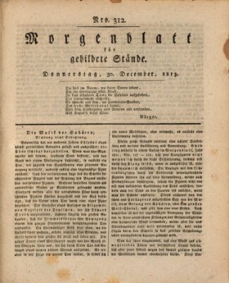 Morgenblatt für gebildete Stände Donnerstag 30. Dezember 1813