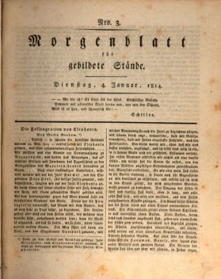 Morgenblatt für gebildete Stände Dienstag 4. Januar 1814