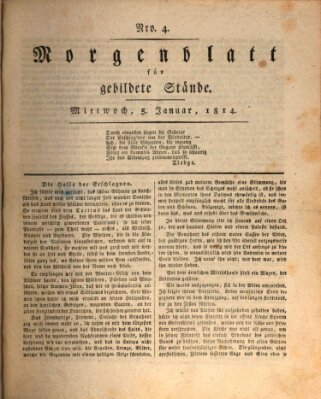 Morgenblatt für gebildete Stände Mittwoch 5. Januar 1814