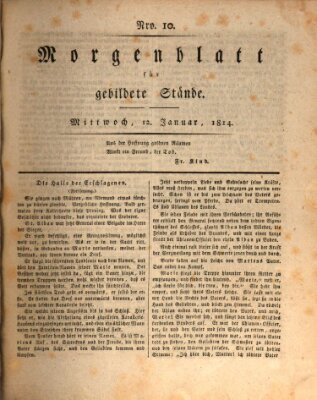 Morgenblatt für gebildete Stände Mittwoch 12. Januar 1814