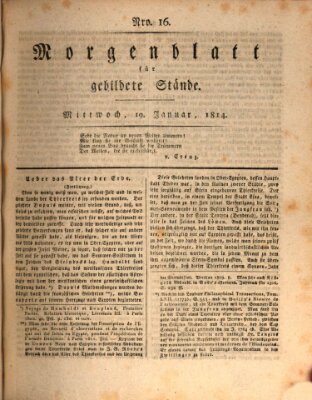 Morgenblatt für gebildete Stände Mittwoch 19. Januar 1814