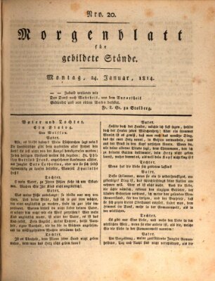 Morgenblatt für gebildete Stände Montag 24. Januar 1814