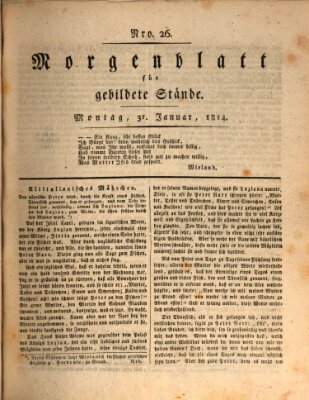 Morgenblatt für gebildete Stände Montag 31. Januar 1814