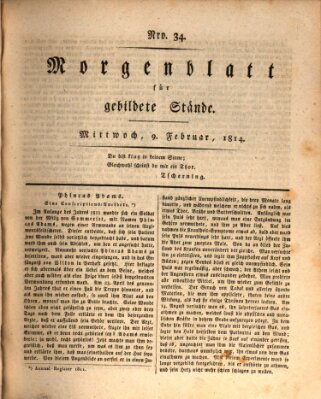 Morgenblatt für gebildete Stände Mittwoch 9. Februar 1814