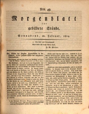 Morgenblatt für gebildete Stände Samstag 26. Februar 1814