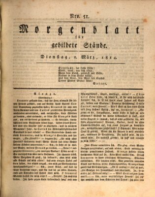 Morgenblatt für gebildete Stände Dienstag 1. März 1814