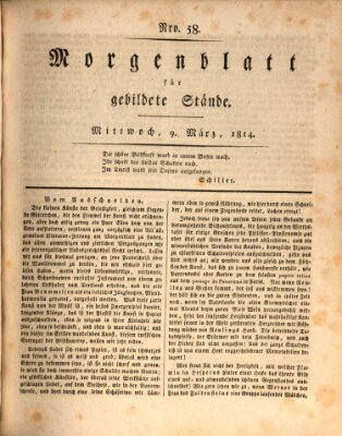 Morgenblatt für gebildete Stände Mittwoch 9. März 1814