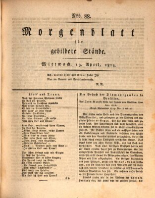 Morgenblatt für gebildete Stände Mittwoch 13. April 1814