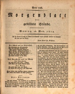 Morgenblatt für gebildete Stände Montag 16. Mai 1814