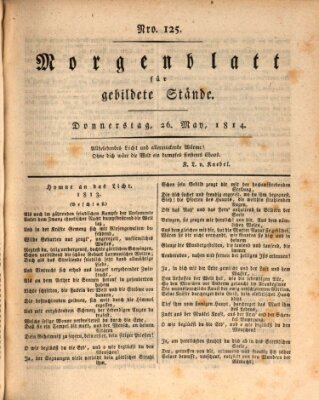 Morgenblatt für gebildete Stände Donnerstag 26. Mai 1814