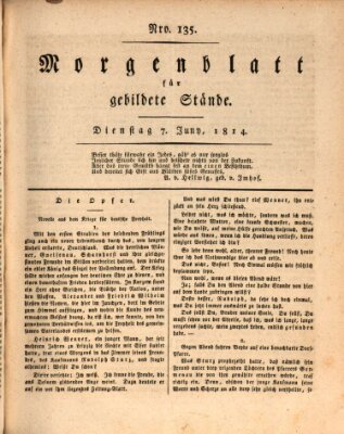 Morgenblatt für gebildete Stände Dienstag 7. Juni 1814