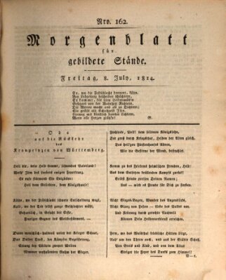 Morgenblatt für gebildete Stände Freitag 8. Juli 1814