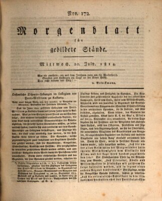 Morgenblatt für gebildete Stände Mittwoch 20. Juli 1814