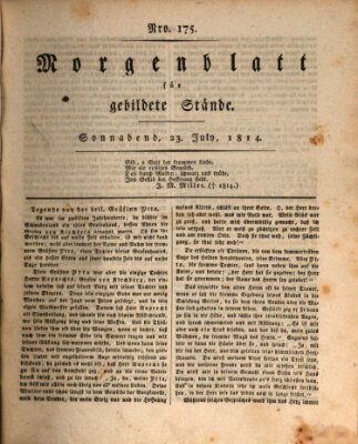 Morgenblatt für gebildete Stände Samstag 23. Juli 1814