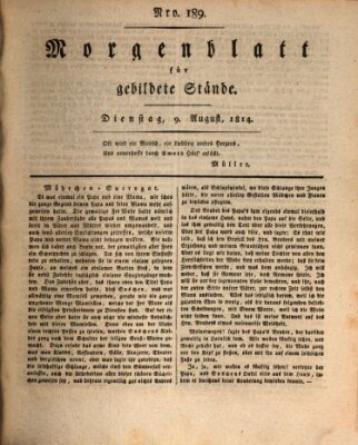 Morgenblatt für gebildete Stände Dienstag 9. August 1814