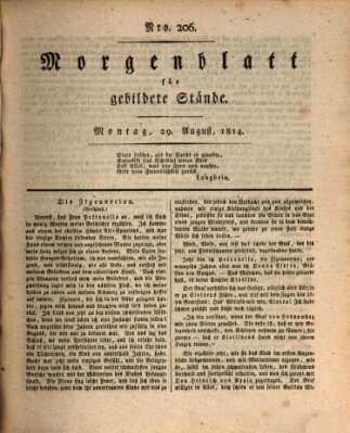 Morgenblatt für gebildete Stände Montag 29. August 1814