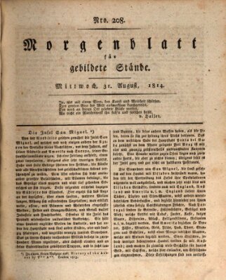 Morgenblatt für gebildete Stände Mittwoch 31. August 1814