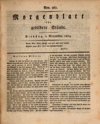 Morgenblatt für gebildete Stände Dienstag 1. November 1814