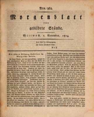 Morgenblatt für gebildete Stände Mittwoch 2. November 1814