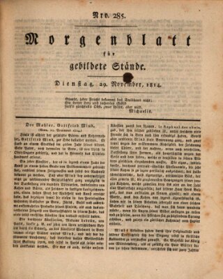 Morgenblatt für gebildete Stände Dienstag 29. November 1814