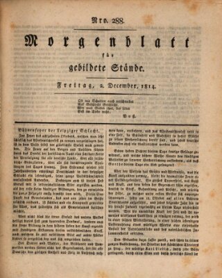 Morgenblatt für gebildete Stände Freitag 2. Dezember 1814