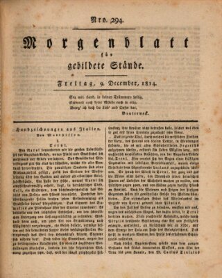 Morgenblatt für gebildete Stände Freitag 9. Dezember 1814