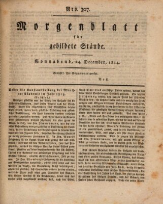 Morgenblatt für gebildete Stände Samstag 24. Dezember 1814