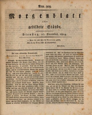 Morgenblatt für gebildete Stände Dienstag 27. Dezember 1814