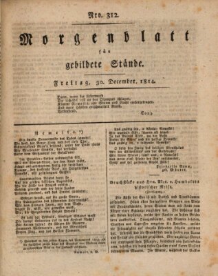 Morgenblatt für gebildete Stände Freitag 30. Dezember 1814