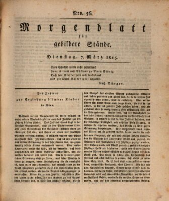 Morgenblatt für gebildete Stände Dienstag 7. März 1815