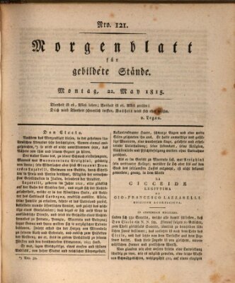 Morgenblatt für gebildete Stände Montag 22. Mai 1815