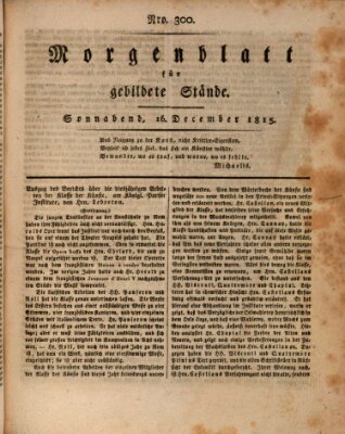 Morgenblatt für gebildete Stände Samstag 16. Dezember 1815