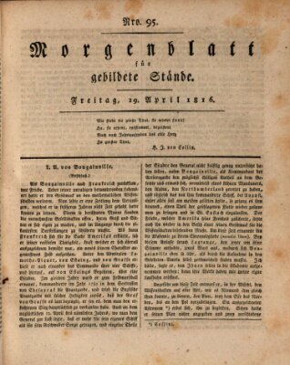 Morgenblatt für gebildete Stände Freitag 19. April 1816
